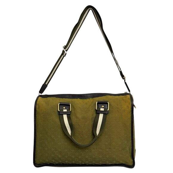 Louis Vuitton Unisex Large Monogram Canvas Mary Kate Tote Bag Green Khaki Travel - Picture 9 of 15